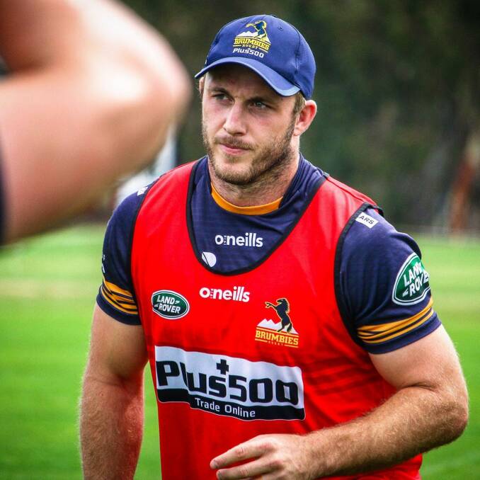 Will Miller trains with the Brumbies. Photo: BRUMBIES MEDIA
