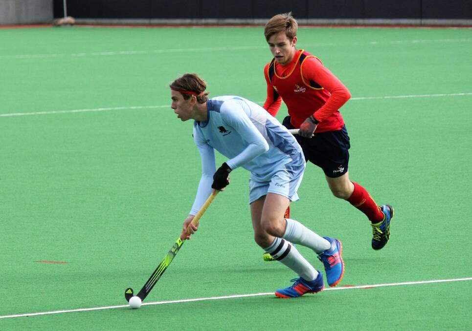 Callum Mackay in action for NSW at a previous national championships.