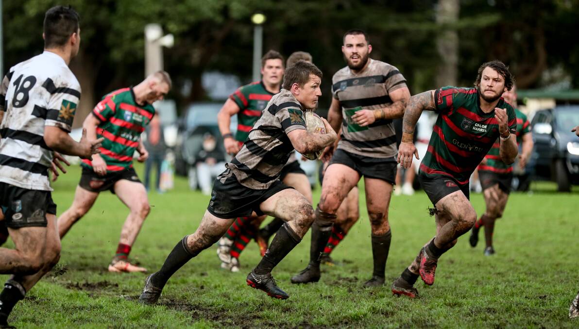 Berry-Shoalhaven Heads' Joe Rogers makes a run against Jamberoo this season. Photo: Giant Pictures