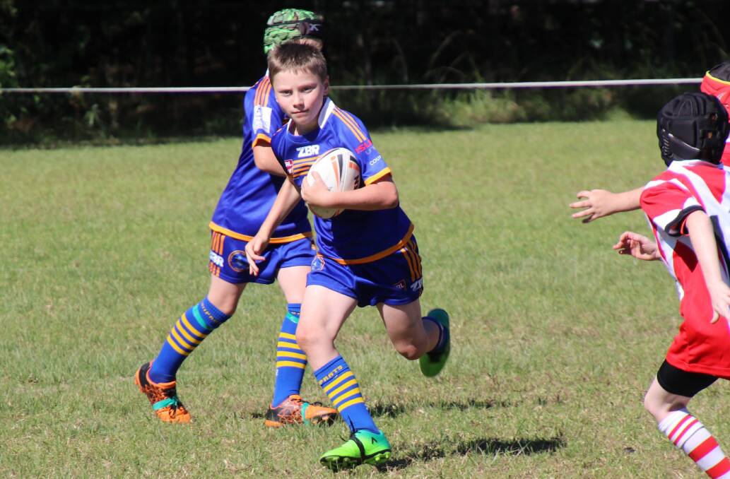 Try scorer: Bomaderry's under 9 player Caden Mather who scored a try in his side's 24-22 win over St Georges Basin.