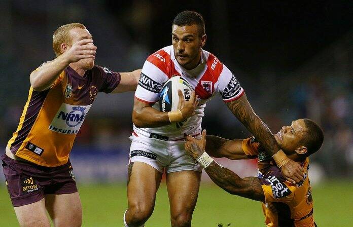 Dylan Farrell during his time with St George Illawarra. Photo: DRAGONS MEDIA