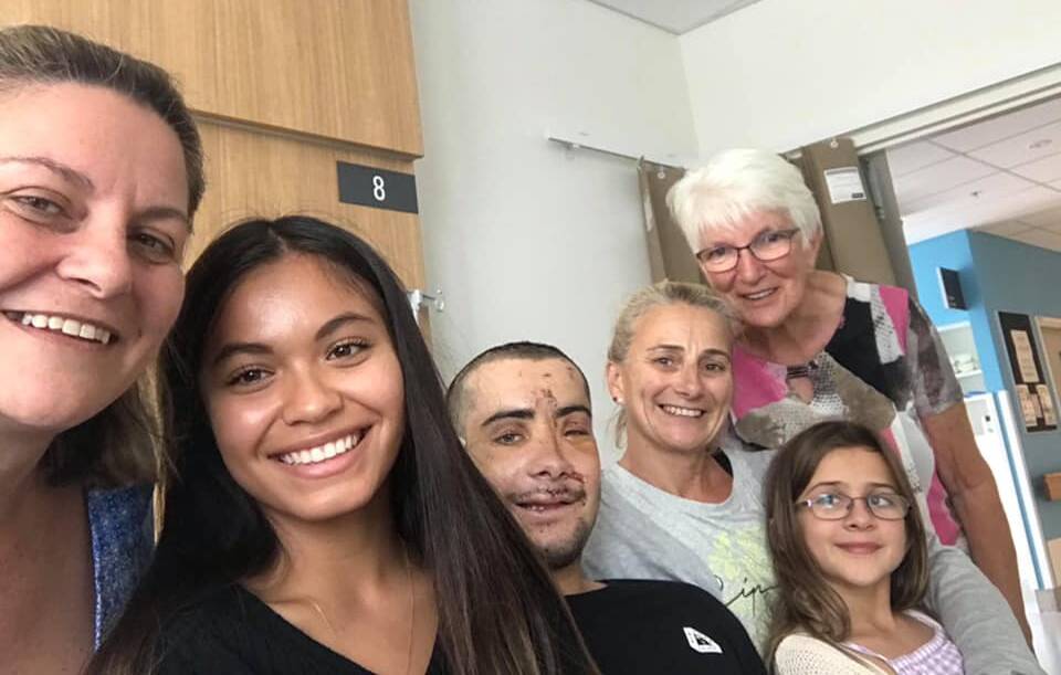 Jack with his family and close friends at hospital. Photo: Supplied