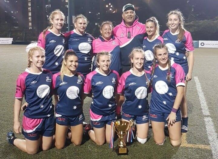 CHAMPIONS: Libby Randall (back row, far right) and Ruari von Prott (front row, second from right) with their victorious Illawarra under 19s side.
