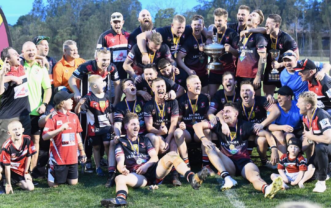 The Kiama Knights first grade side after winning the 2019 Group Seven competition. Photo: KRISTIE LAIRD