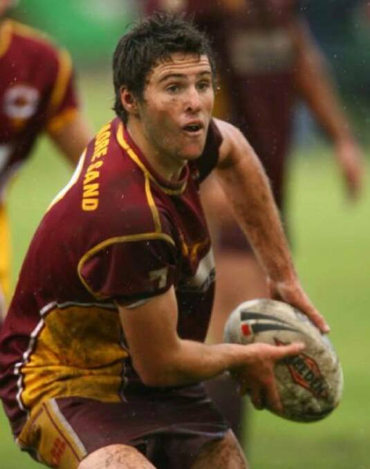 Matt Carroll playing for the Sharks under 18s side during the 2006 under 18s decider. Photo: Supplied
