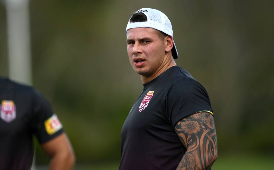 Jeese Dee trains with the Queensland Rangers in 2019. Photo: QRL
