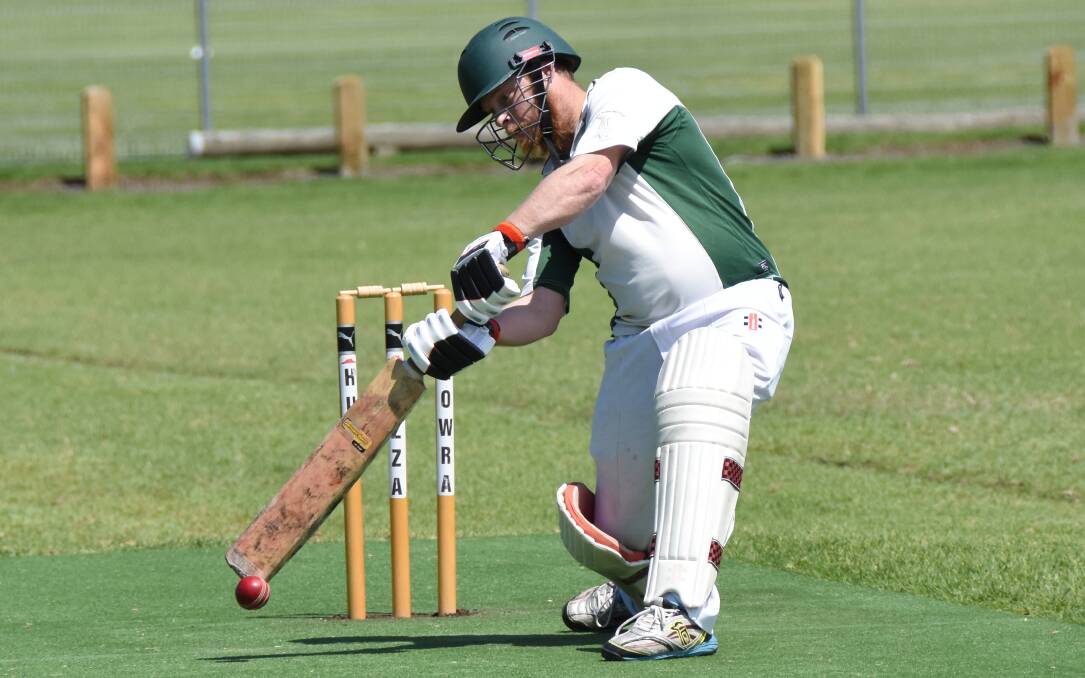IN FORM: Nowra's Joshua Fernie smashed eight boundaries and three sixes on his way to scoring 74 runs against Shoalhaven Ex-Servicemens. Photo: COURTNEY WARD