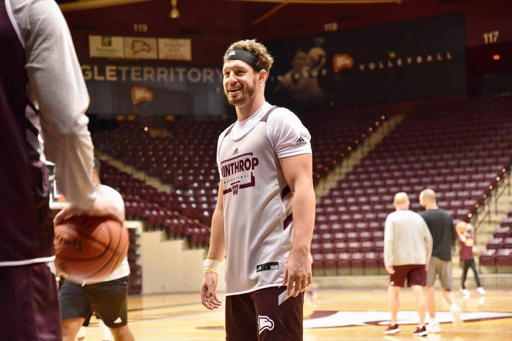 Kyle Zunic during a pre-season training sessions with Winthrop. Photo: Eagles Media