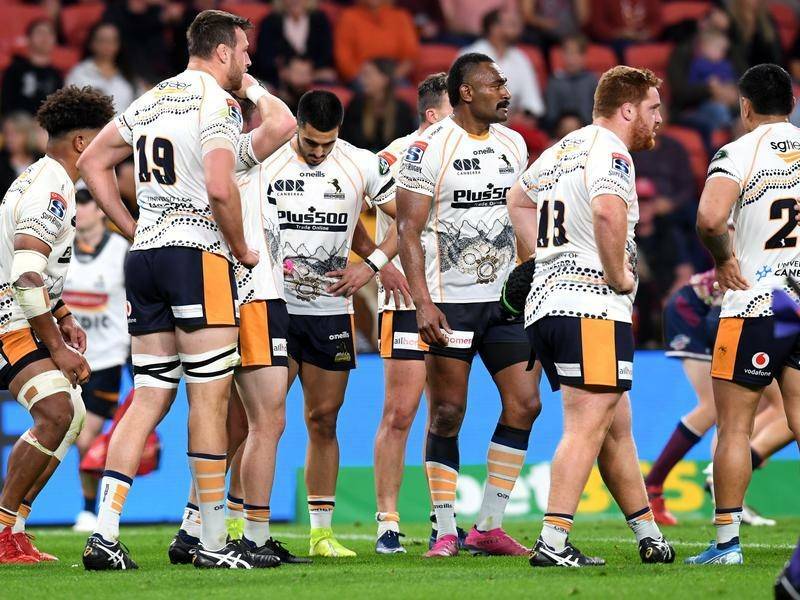 The ACT Brumbies during their loss to the Queensland Reds. Photo: Brumbies Rugby