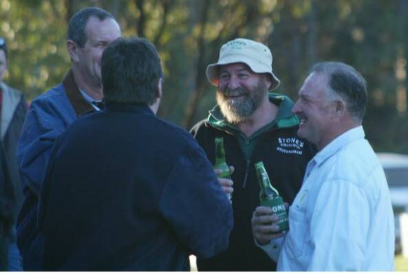 Greg ‘Darcy’ Horton (in the hat) enjoys a previous Green Steam Day. Photo: ROBERT CRAWFORD