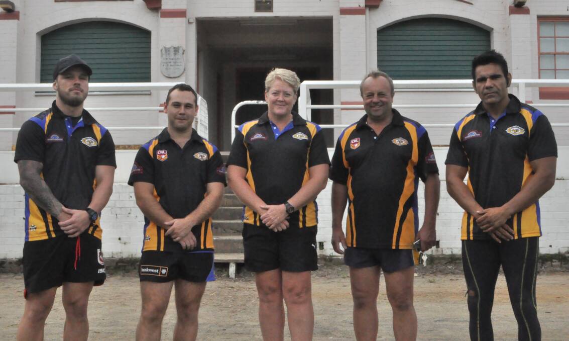 LEADERS: Nowra-Bomaderry Jets staff for the coming season; Ryan James, Steve Brandon, Belinda Holt, Peter Atfield and Ben Wellington (absent: John Bolt). Photo: COURTNEY WARD