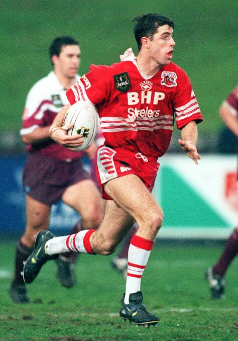 Luke Patten during his debut 1998 NRL season with the Steelers. Photo: Andy Zakeli