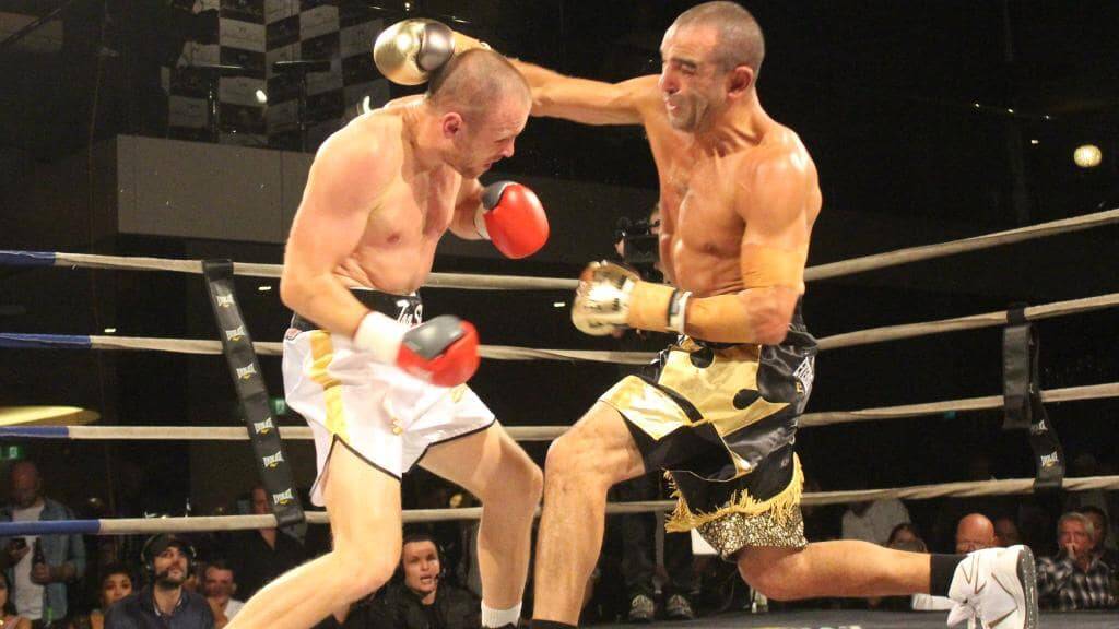 Mark Lucas during his recent bout with Sam Soliman. Photo: SUPPLIED