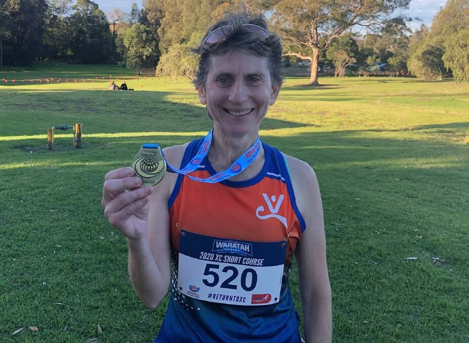 Cristine Suffolk after winning the Athletics NSW State Short Course Cross Country Championships recently.