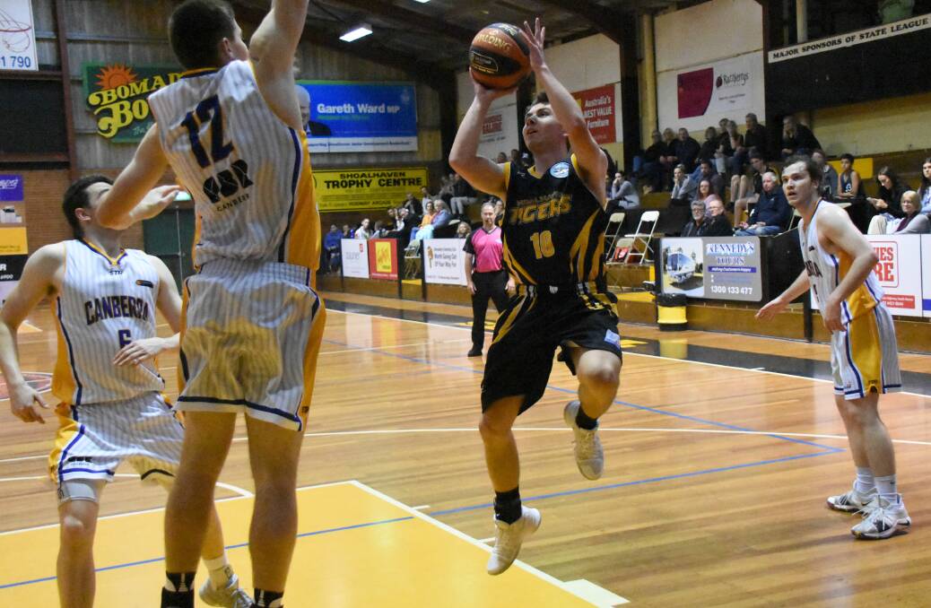 BALANCE: Shoalhaven Tigers guard Billy Campbell will look to continue his strong season against Queanbeyan this Saturday. Photo: COURTNEY WARD