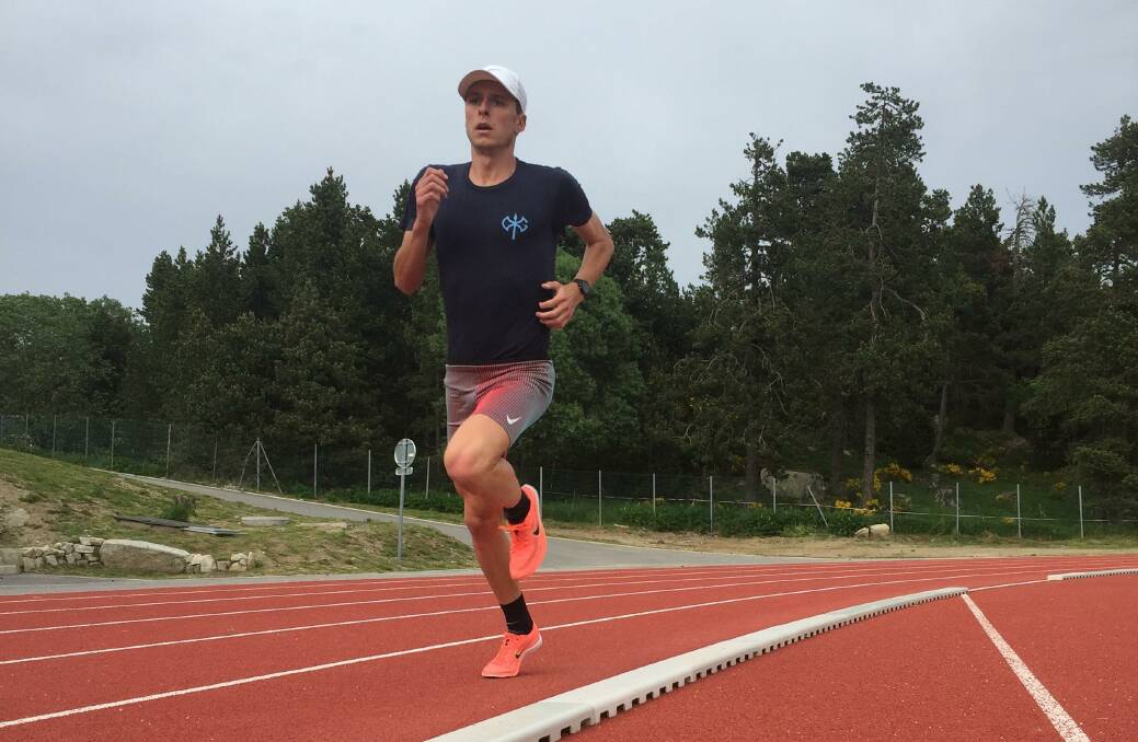 Jye Edwards works hard during his Font-Romeu-Odeillo-Via training camp. Photo: Supplied