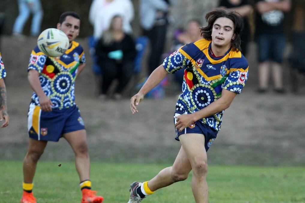 Indigenous All Stars' George Campbell during last year's match. Photo: DAVID HALL