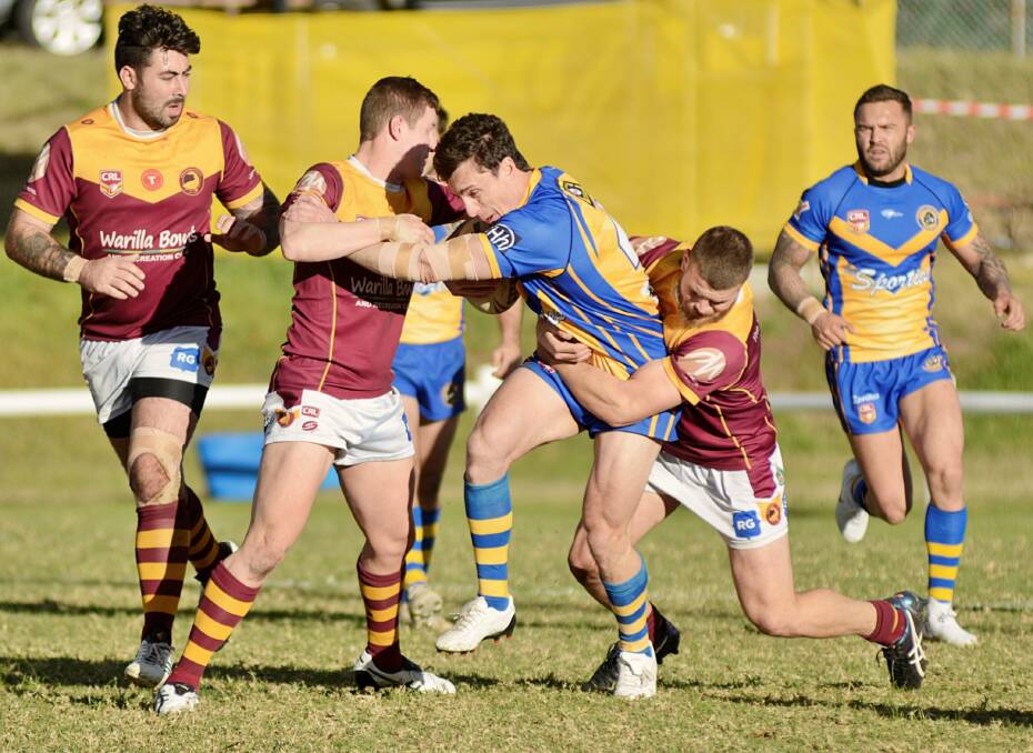 Ian Catania in action for Warilla-Lake South in 2018. Photo: GREG RIGBY SPORTS PHOTOS