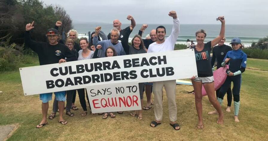 Some of the Culburra Beach Boardriders Club members on Saturday.