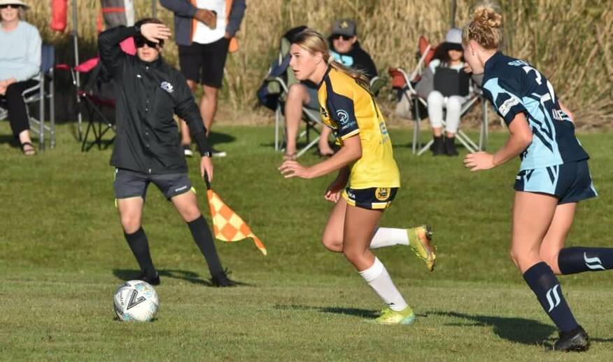 South Coast Flame's Piper Cowen has been training with the young Matildas pathway program. Photo: Supplied