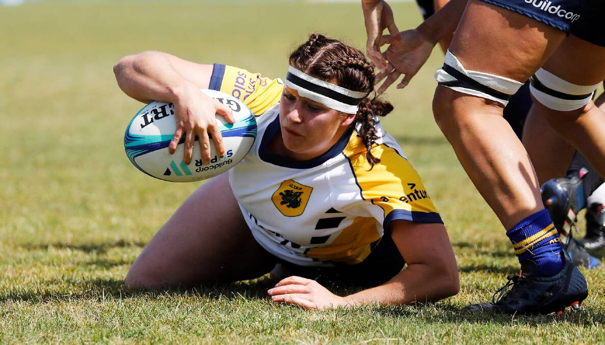 Bomaderry product Harriet Elleman in action for the ACT women's President's XV during the Chikarovski Cup. Photo: Karen Watson