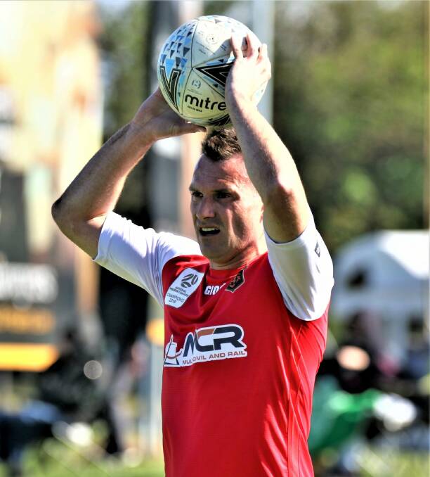 Milton-Ulladulla's Chris Price sets himself for a throw in. Photo: Pedro Garcia Photography