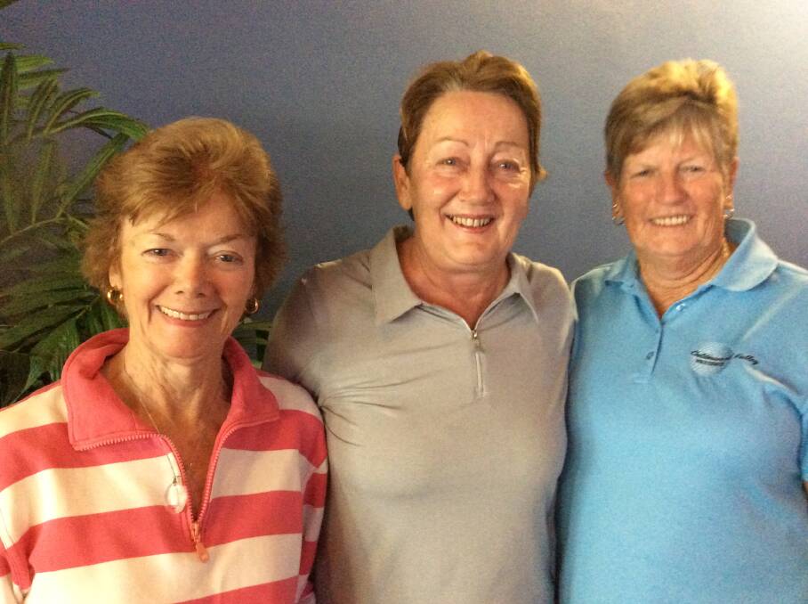 Catherine, Deb and Lynn had good reason to smile with their nett and gross wins.