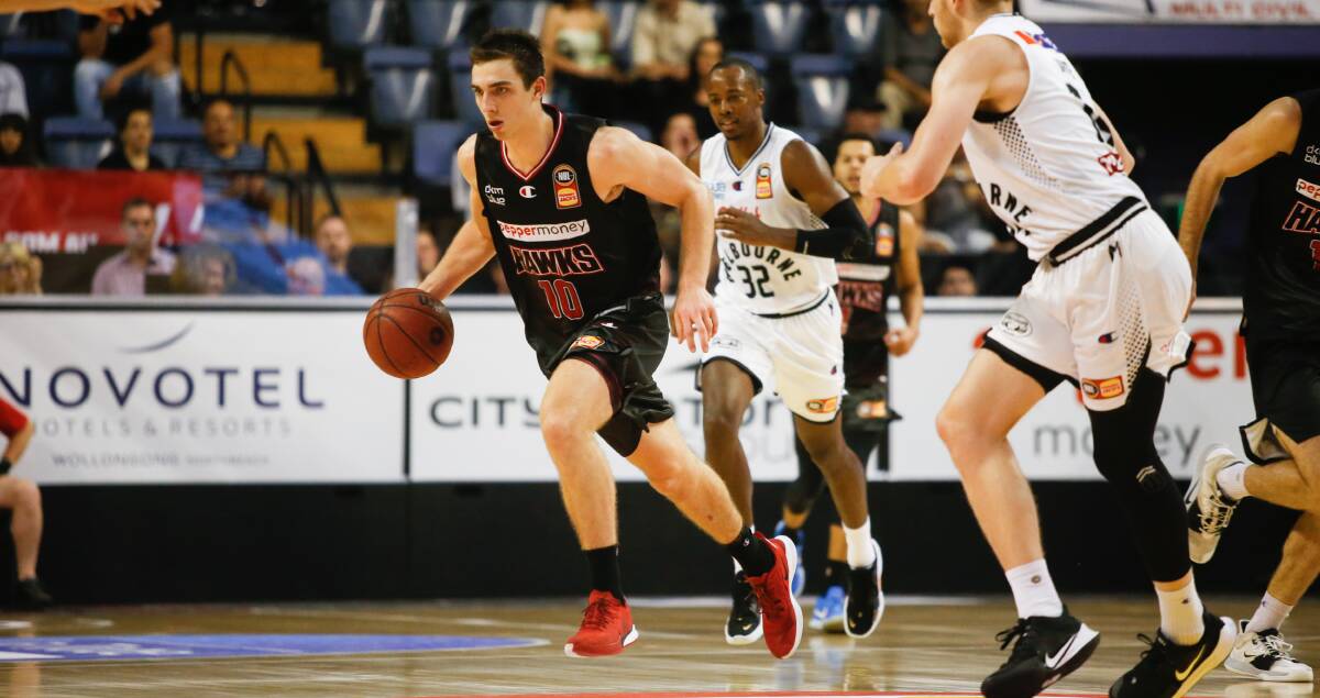 Hawks' Justinian Jessup against Melbourne United earlier this season. Photo: Anna Warr