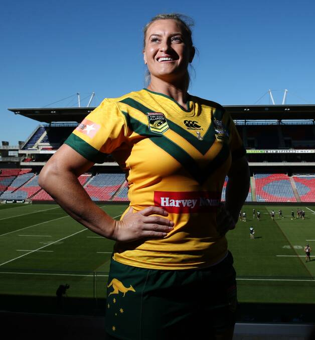 STEP IN RIGHT DIRECTION: Australian Jillaroos' skipper Ruan Sims, from Gerringong, became the first woman to sign a contract with an NRL club. Photo: GETTY IMAGES