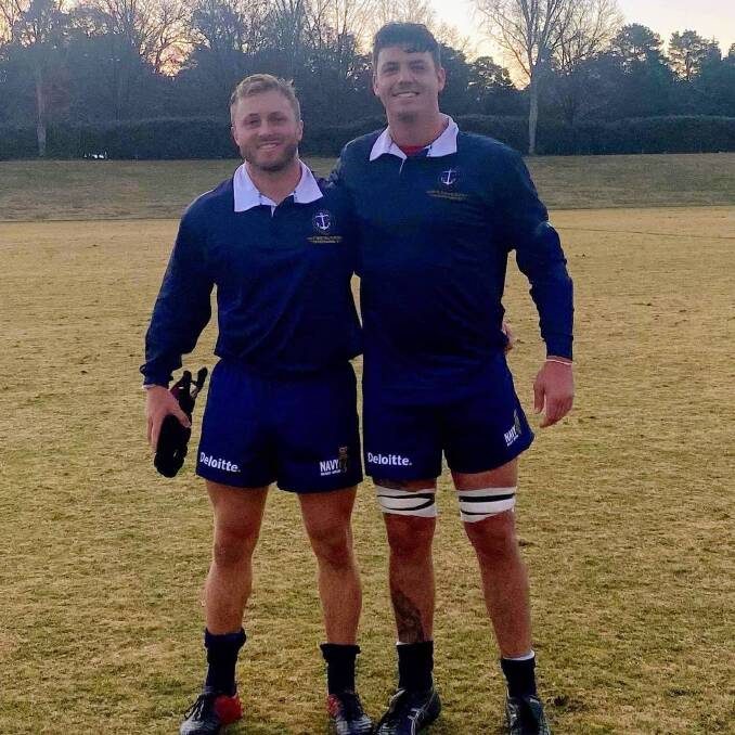 Shoalhaven Rugby Club's Tom Hill and Michael Dun. Photo: Supplied