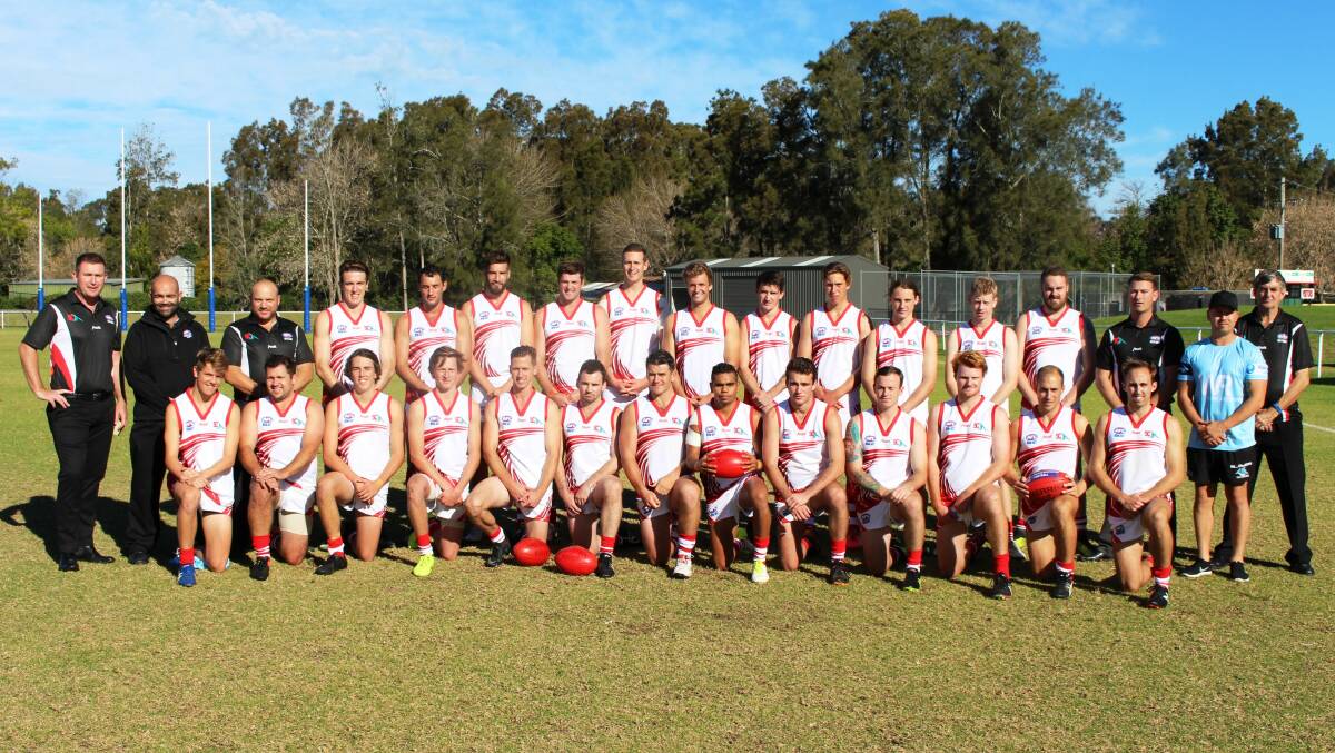 SMASHING VICTORY: The 2017 AFL South Coast men's team, which defeated Sapphire Coast by 99 points on Saturday. Photo: Jarrod Moore