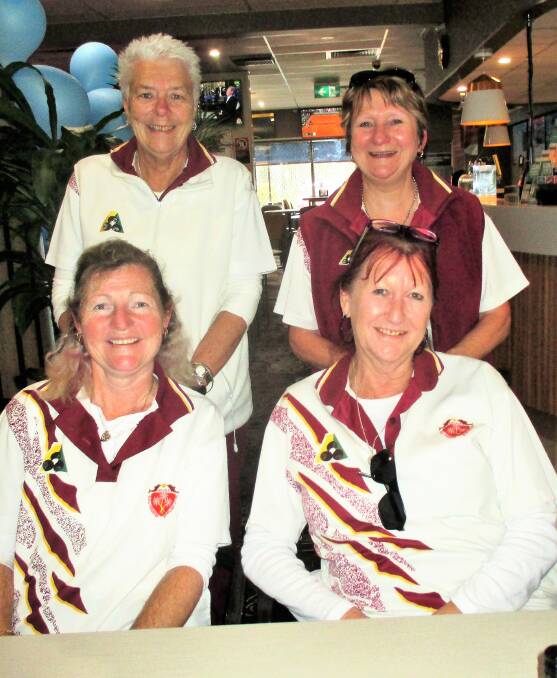 Back row: Lyn Byrne and Terry McMillan, front row: Sam Bowerman and Lesley Harbrow played in the Callala Women's Pairs Championship.