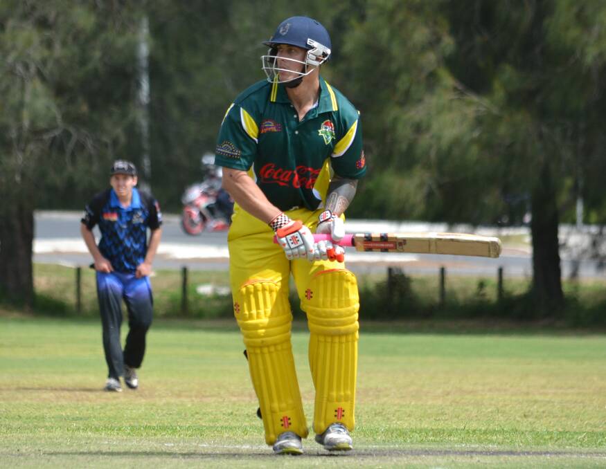 EXCELLENT DEBUT: In his first appearance for Shoalhaven Ex-Servicemens, Corey Evans hit 10 boundaries on his way to 86, to help his side defeat Berry-Shoalhaven Heads on Saturday. Photo: DAMIAN McGILL