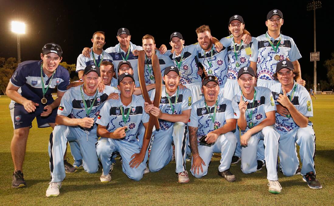 Nate Jones (back row, second from right) and his NSW side. Photo: CRICKET AUSTRALIA