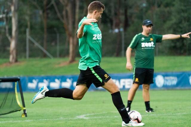 Ben Atkins trains with his Pararoos earlier in the year. Photo: FFA
