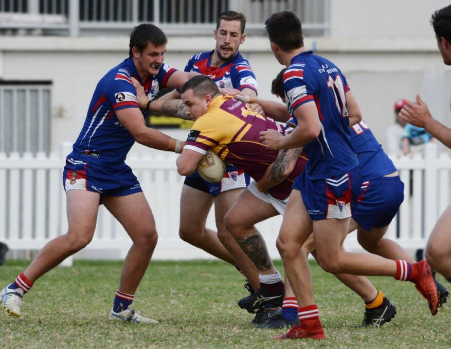 Shellharbour's Matt Coltman proved a handful for Gerringong on Saturday. Photo: GREG RIGBY SPORTS PHOTOS