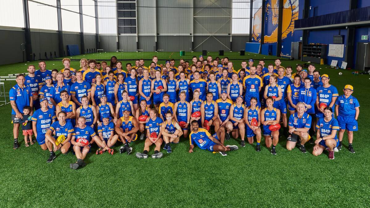 The entire West Coast club, including all its players and staff. Photo: EAGLES MEDIA