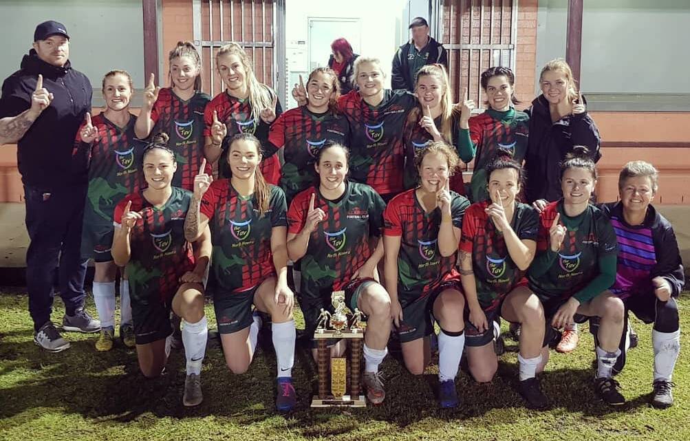 The Illaroo Red women's team after their grand final win.