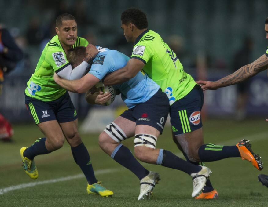  NSW's Will Miller in action against the Highlanders. Photo: CRAIG GOLDING