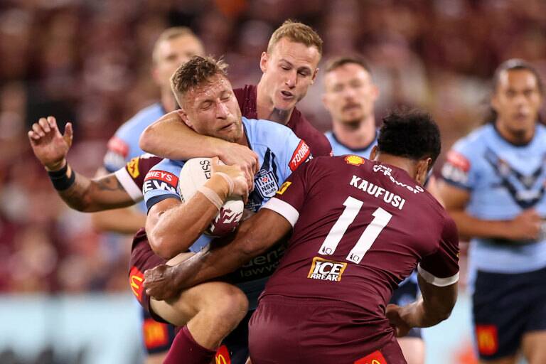 Gerringong's Tariq Sims will once again start in the back-row for the Blues in game three. Photo: NSWRL