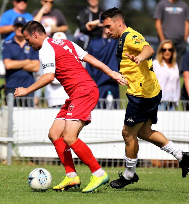 Milton-Ulladulla's Chris Price controls the ball for the Wollongong Wolves against the North Shore Mariners earlier in the season. Photo: Pedro Garcia Photography