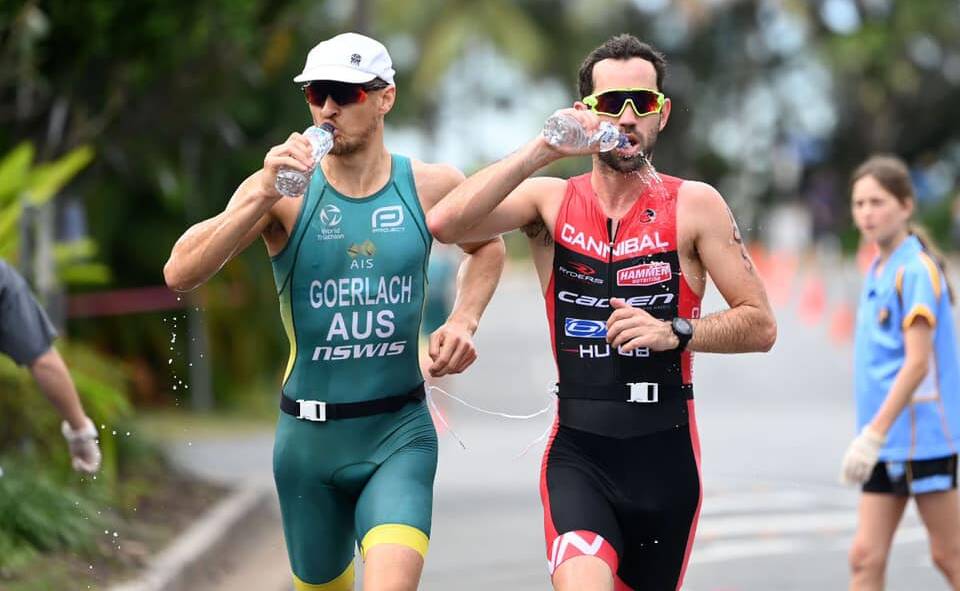 Jonathan Goerlach and David Mainwaring compete at the recent Oceania Cup at Port Douglas. Photo: Delly Carr