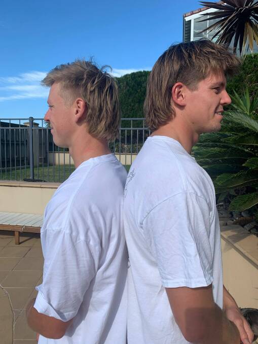 Tyran and Callum Wishart show off their mullets.