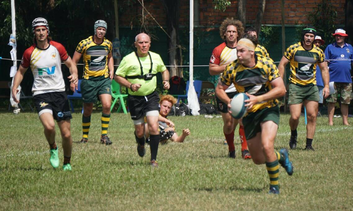 Shoals' Duncan Maddinson in action during the 2018 Cambodia 10s. Photo: CAMBODIA TENS