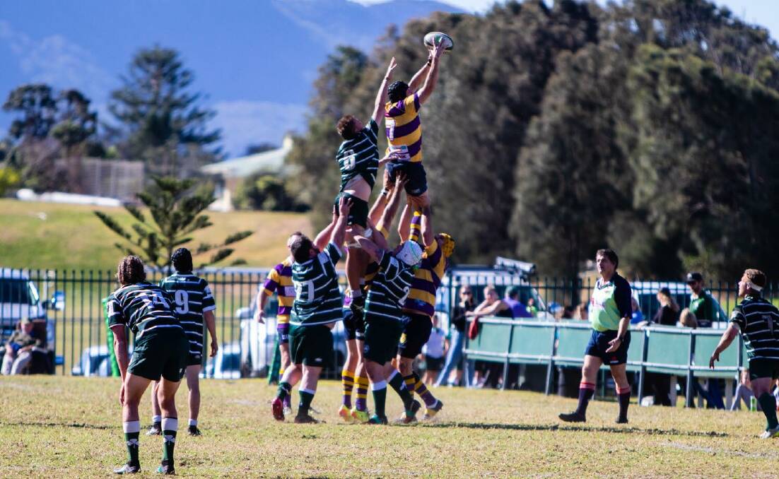 The Van Goghs win a line-out against Shamrocks this season. Photo: SUPPLIED