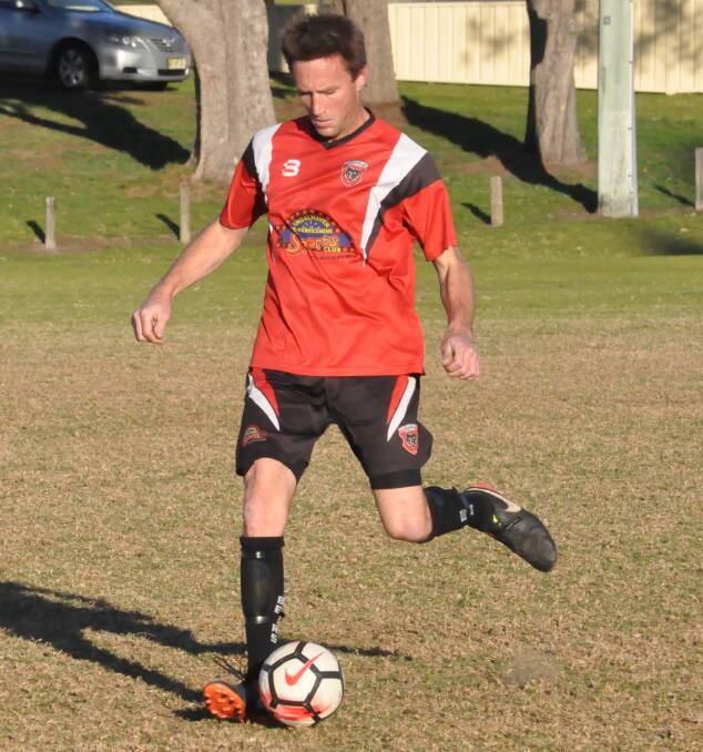 LEADER: Shoalhaven United's Mathew Fuz was a key factor in his side's 3-1 win against Manyana on Saturday at Lyrebird Sports Park. Photo: DAMIAN McGILL