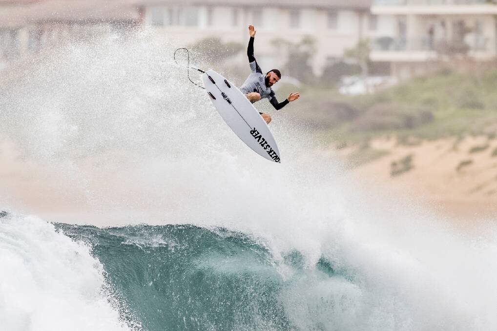 Culburra Beach's Mikey Wright, who gets air during the Narrabeen Classic, will start his assault on the Rottnest Search in heat one. Photo: WSL/Dunbar
