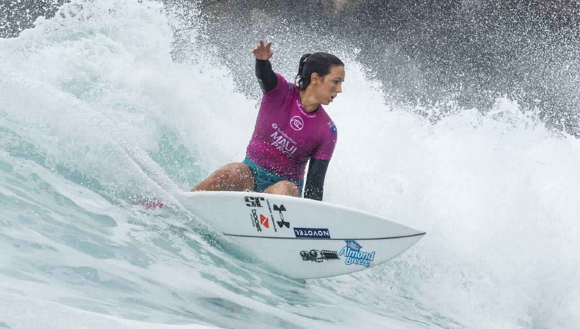 Gerroa's Sally Fitzgibbons competes at the Maui Pro. Photo: WSL/CESTARI