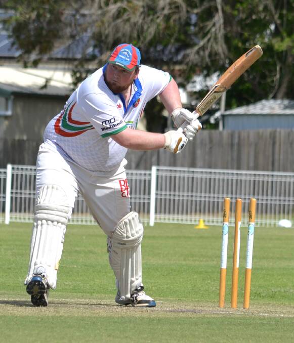 SOLID CONTRIBUTION: Bay and Basin's Rob Bleumink scored 66 runs and took three wickets in his side's defeat of Bomaderry. Photo: DAMIAN McGILL