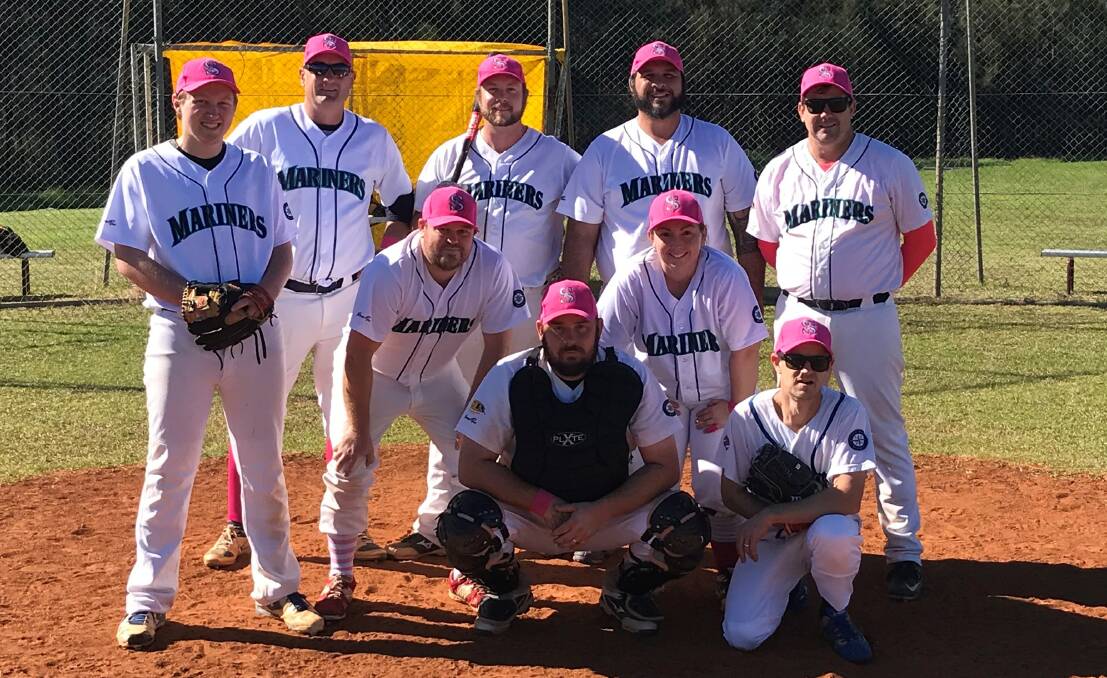 Close win: Mariners Minor Second Grade scored a tight victory over Dapto Panthers during the Illawarra Baseball League's Pink Round. Photo: Lisa Pearson
